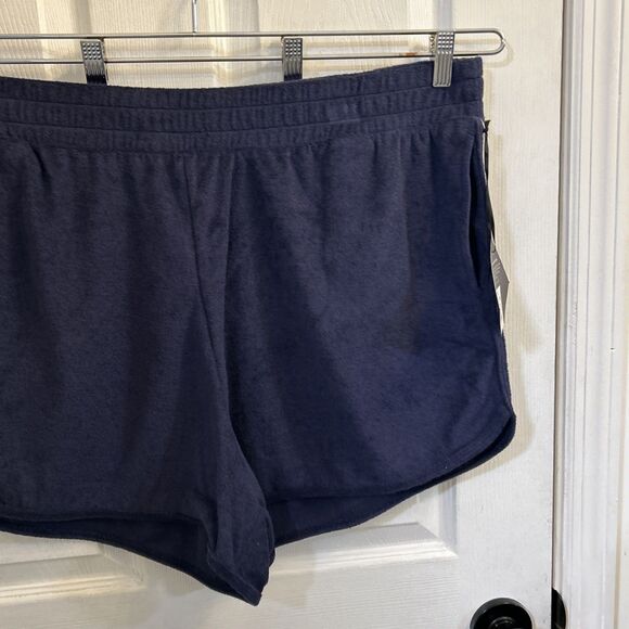 Ava & Viv Womens Plus 1X Navy Terrycloth Pull-On Shorts Stretch NWT Soft - Picture 4 of 16